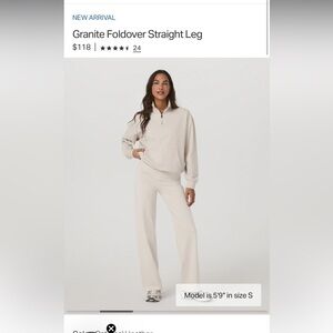 Vuori Granite Foldover Straight Leg Pants